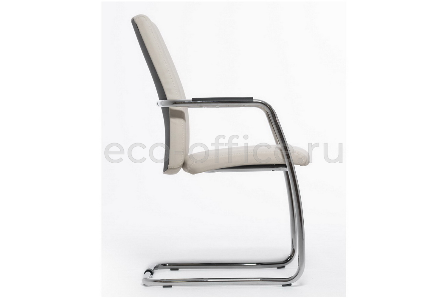 Конференц-кресло Profoffice WELL SEAT на полозьях Бежевая экокожа  стоимость