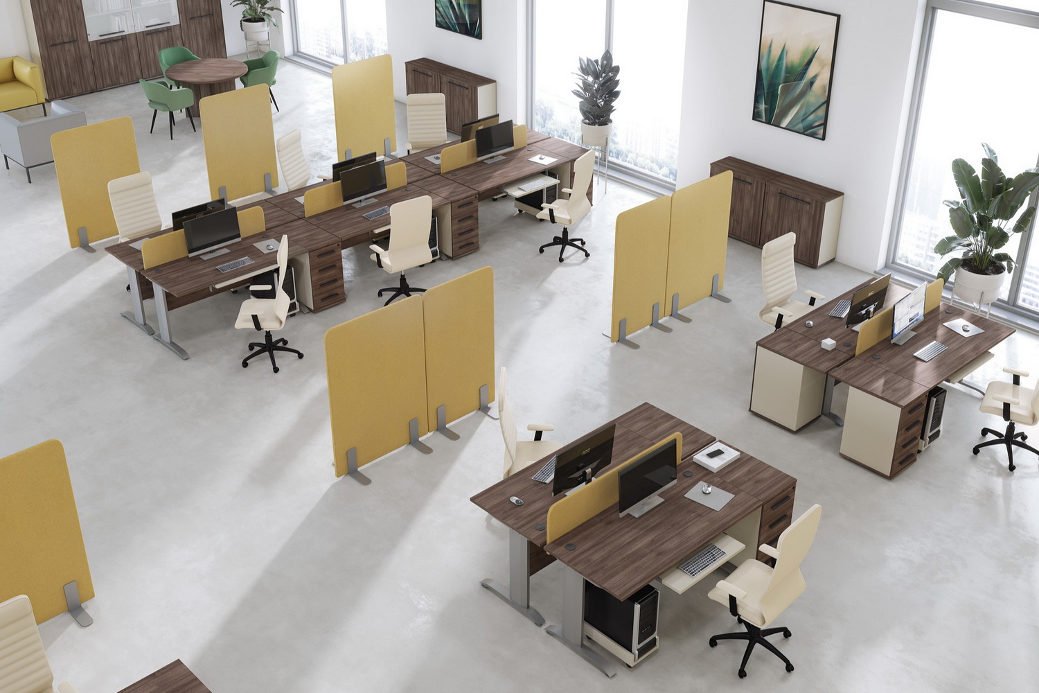 мебель для персонала new line дуб шамони тёмный фото