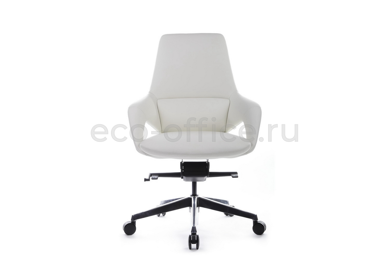 Кресло руководителя RV Design AURA-M FK005-B Белая кожа  стоимость