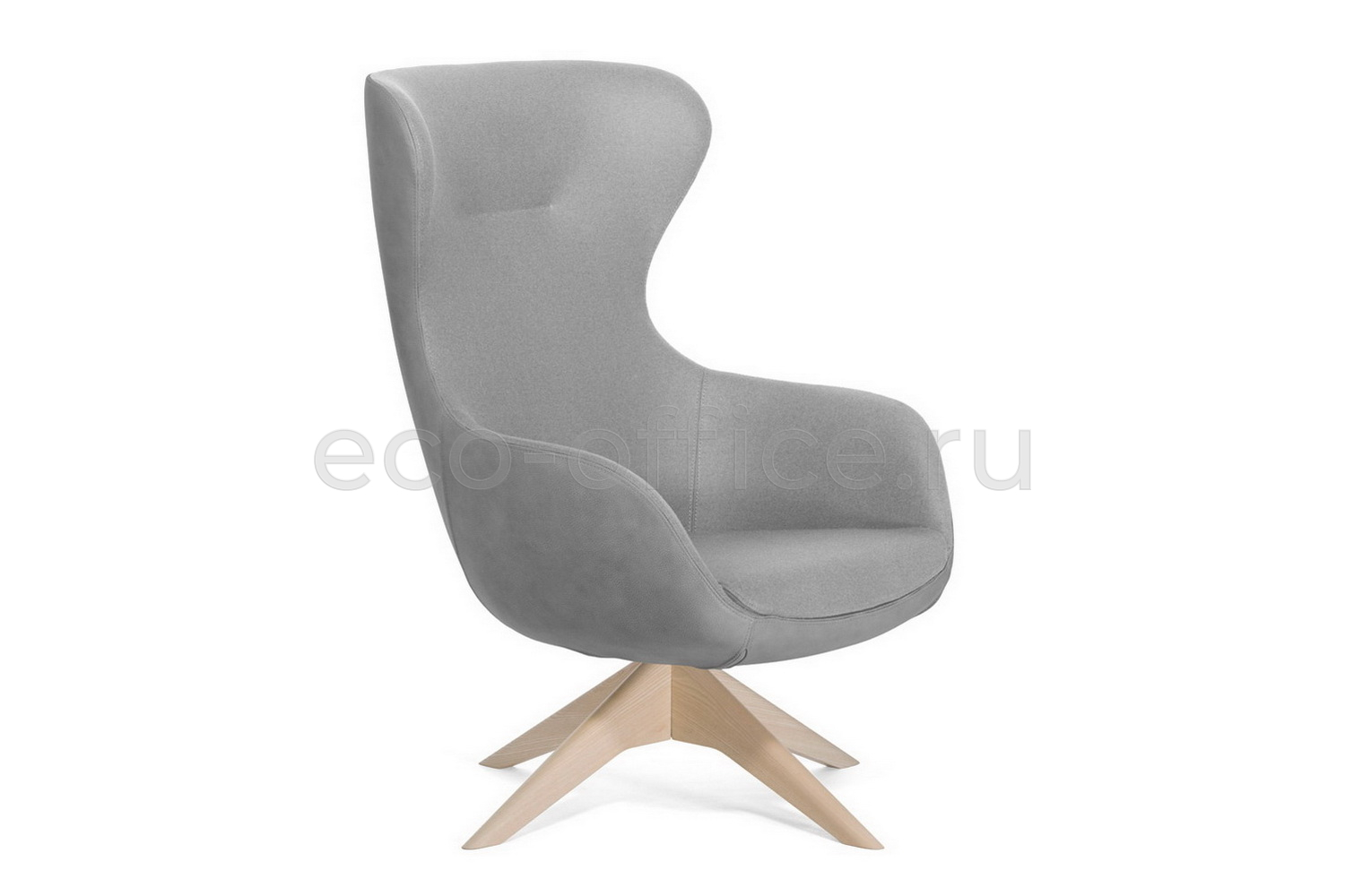 Офисное кресло Profoffice ELEGANCE WOOD на крестовине Серый войлок купить в Москве