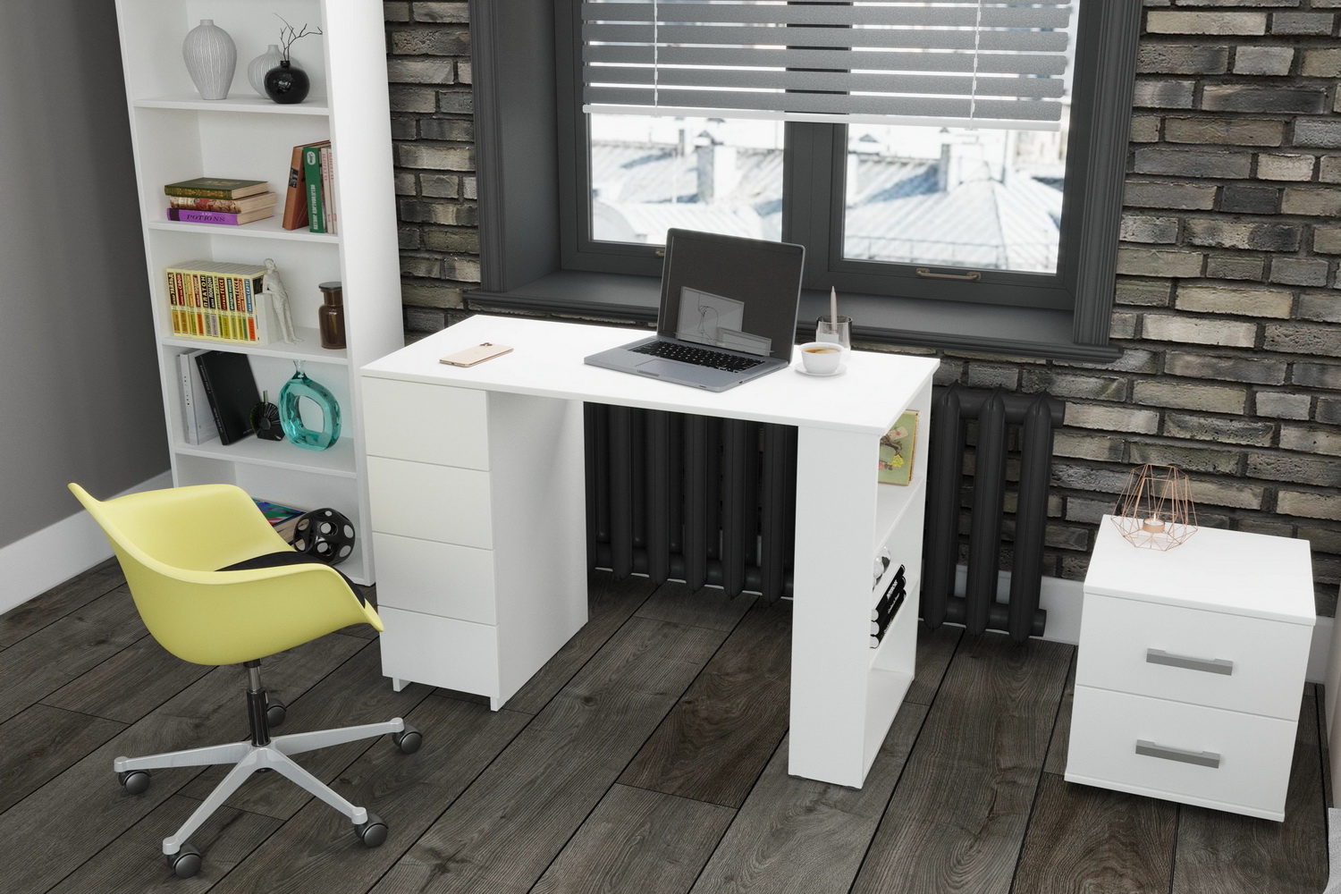 мебель для домашнего офиса арго home белый фото