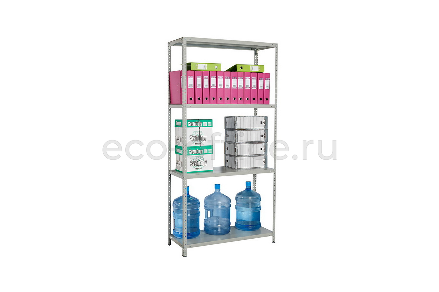 Стеллаж металлический (4 полки) MS STANDART 200KD/100X50/4 Серый RAL 7038  стоимость