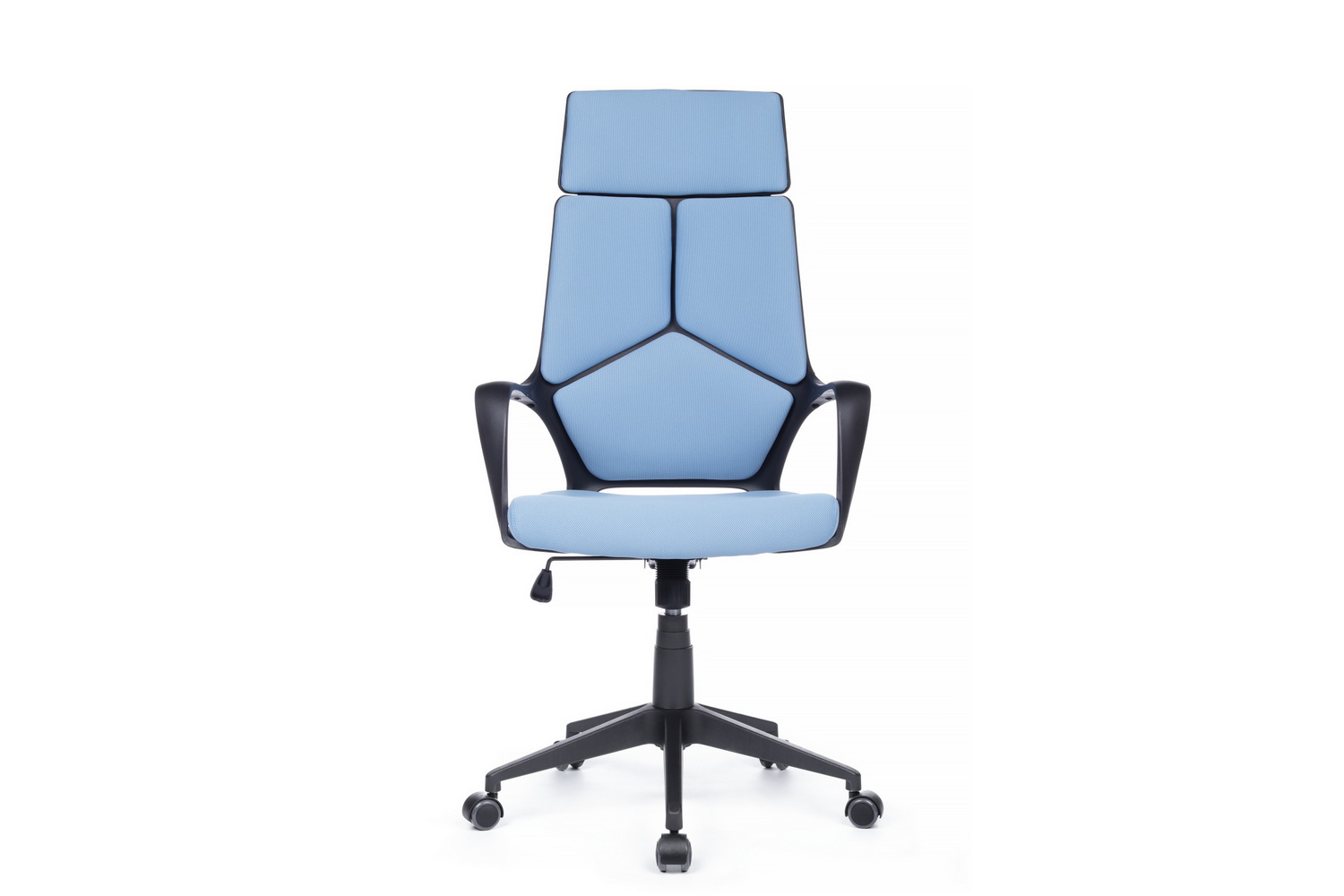 Кресло офисное RV Chair IQ RV 8989 Чёрный пластик / Синяя ткань  стоимость