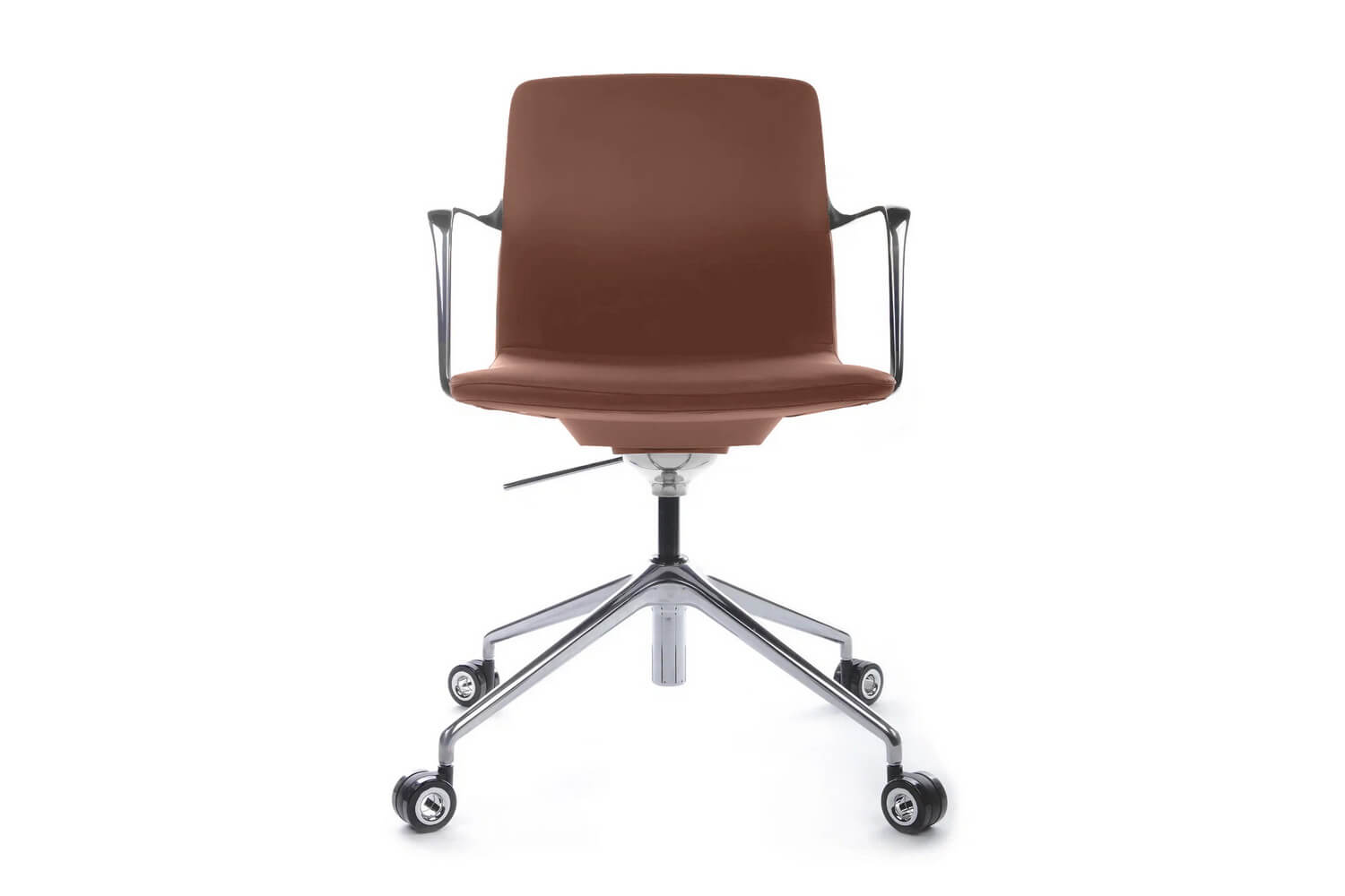 Конференц-кресло RV Design PLAZA-M FK004-B12 Светло-коричневая кожа  стоимость