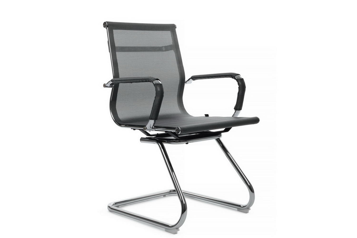 Конференц-кресло RV Chair HUGO 6001-3E Серебристо-серая сетка  стоимость