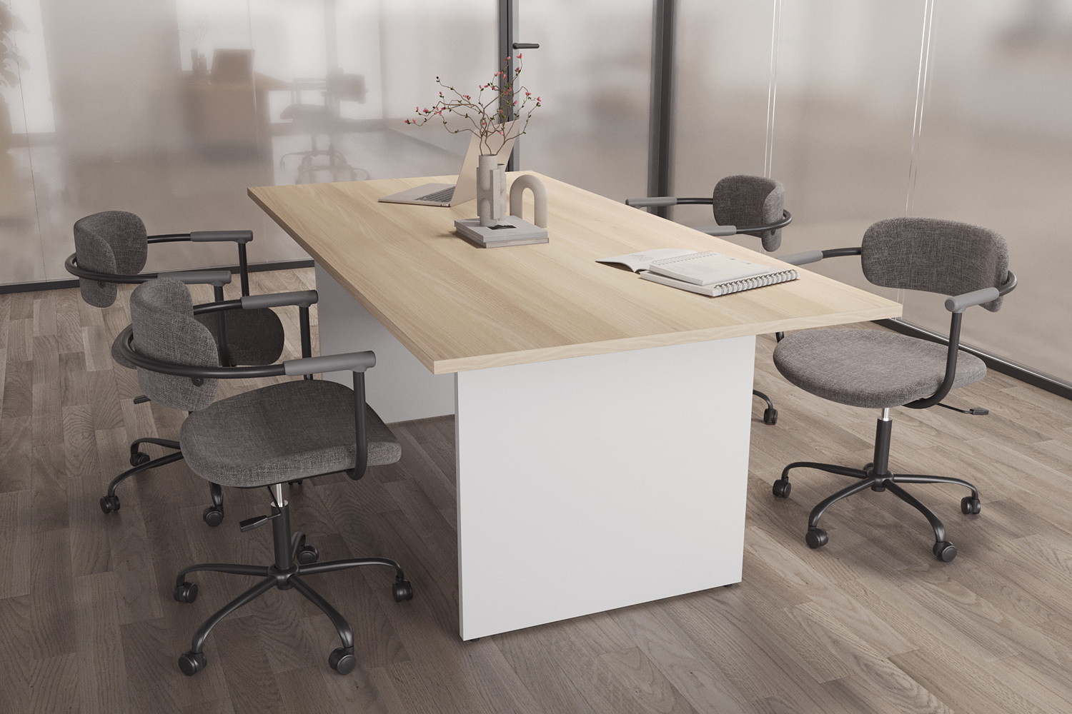 столы для переговоров style project акация лорка / белый фото