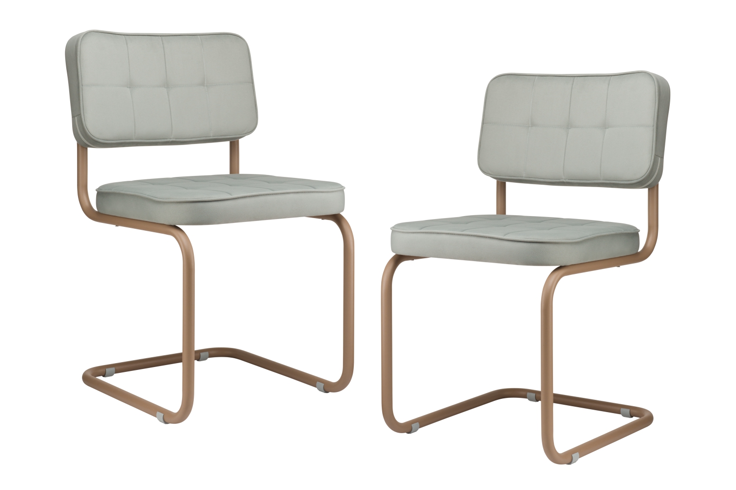 комплект конференц-кресел eco-chair colombo comfort clm-05 серый велюр / капучино металл фото