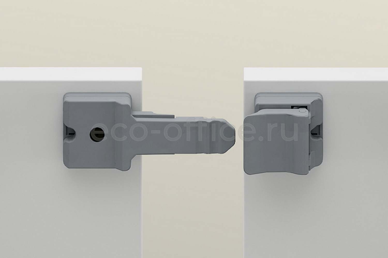 Комплект фиксаторов для соединения столов CODIMFIX Серый пластик фото