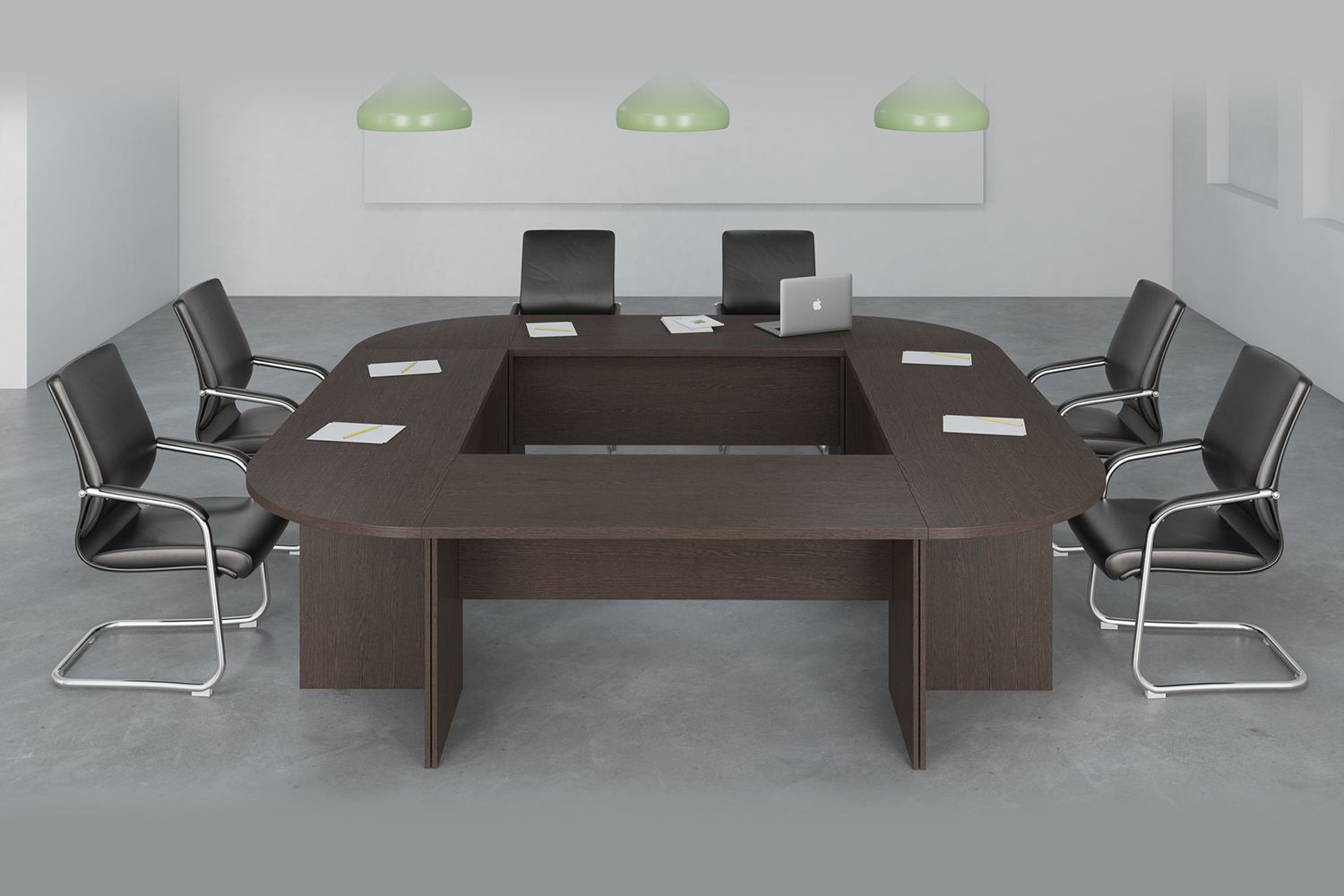 столы для переговоров bonn дуб тёмный фото