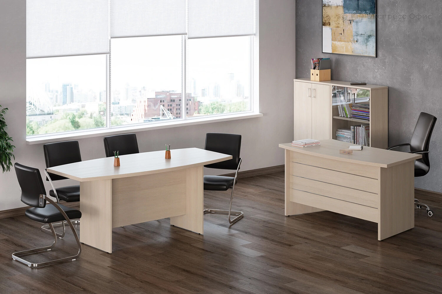 столы для переговоров bonn дуб феррара фото