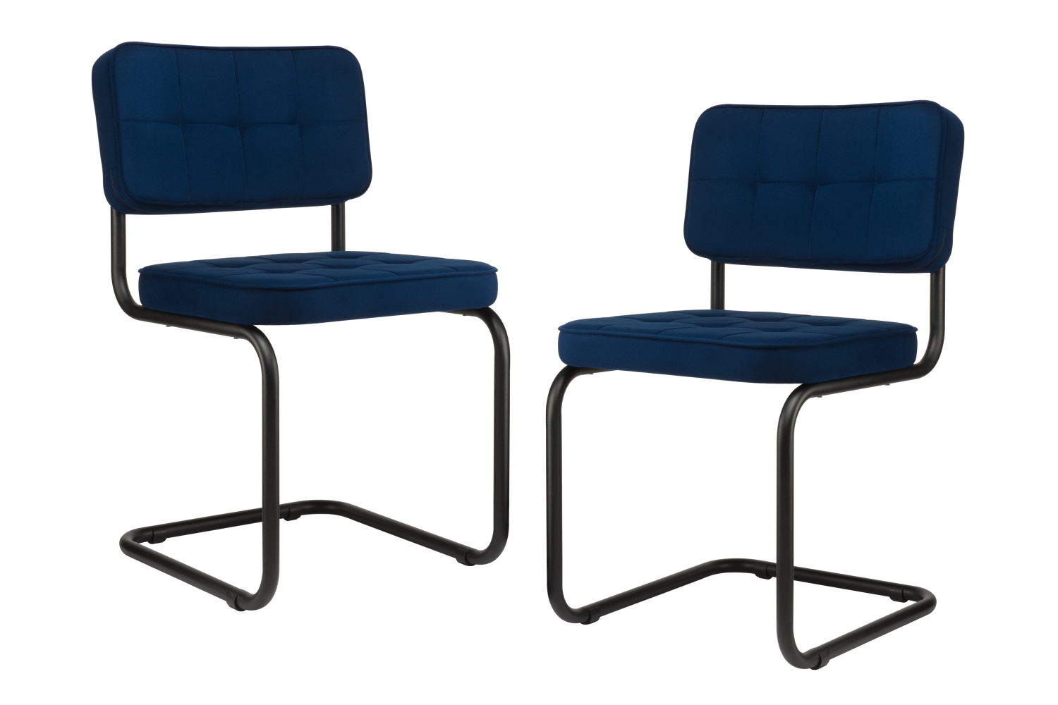 комплект конференц-кресел eco-chair colombo comfort clm-05 синий велюр / черный металл фото