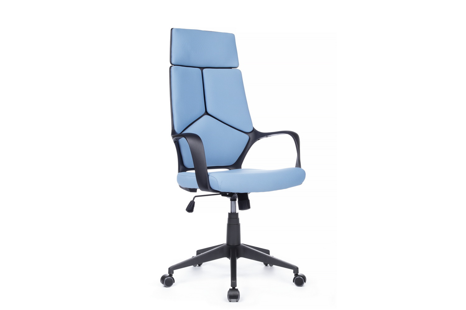 Кресло офисное RV Chair IQ RV 8989 Чёрный пластик / Синяя ткань  стоимость