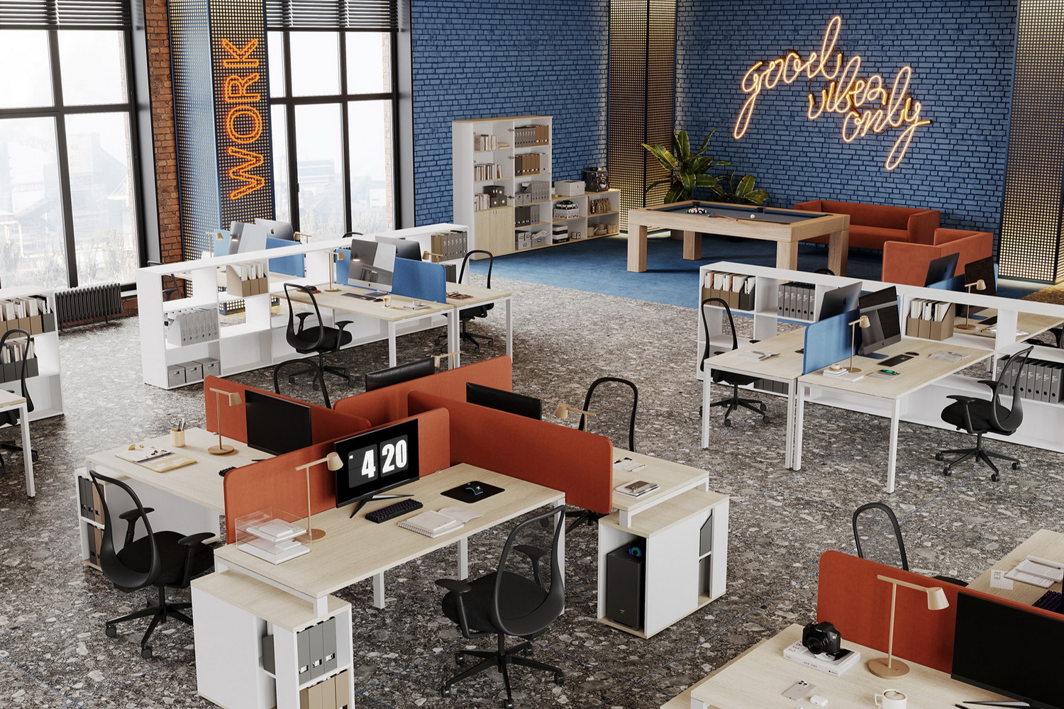 мебель для персонала tess дуб шамони светлый фото