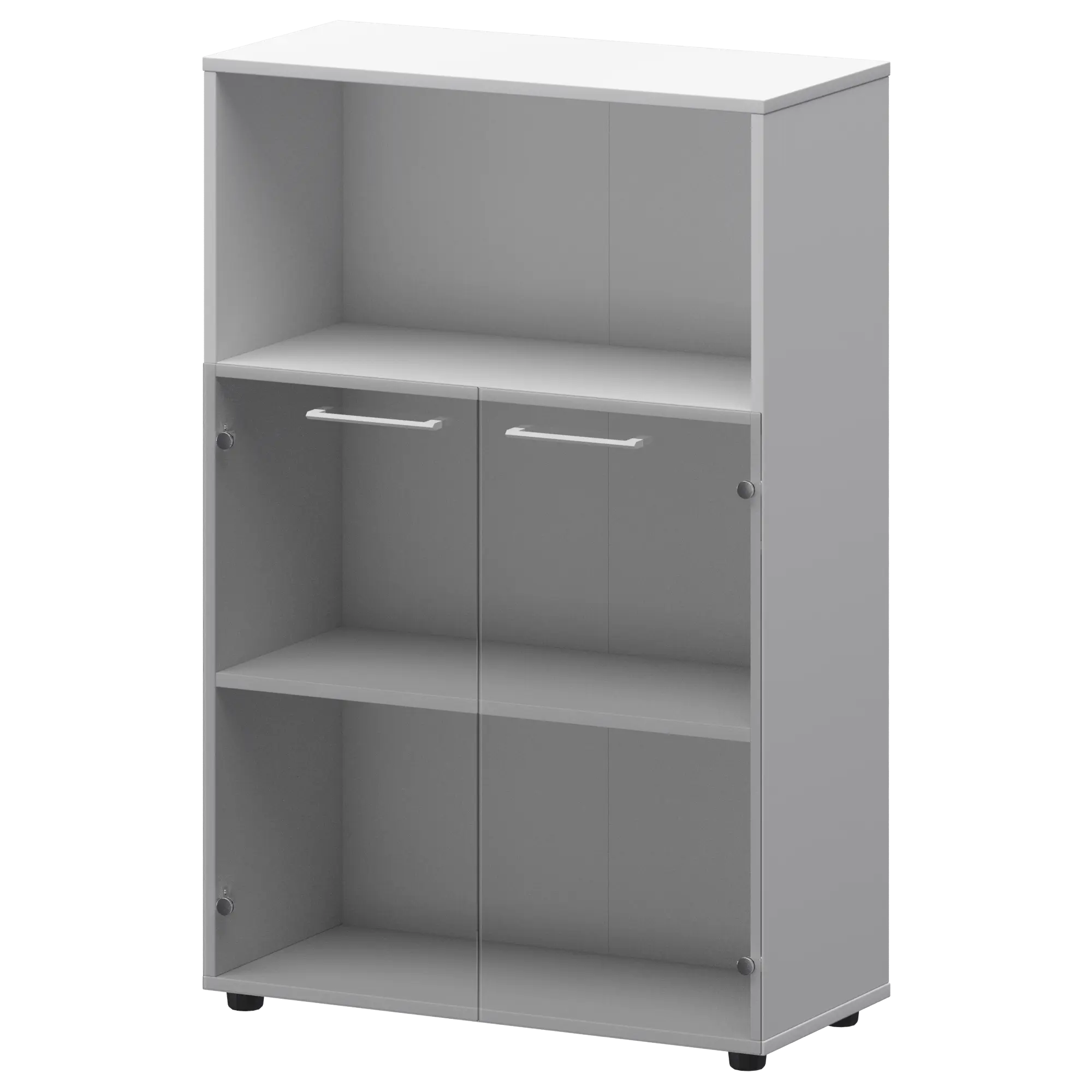 купить шкаф средний с нишей со стеклом protech смш38.28s(б) белый #REGION_NAME_DECLINE#