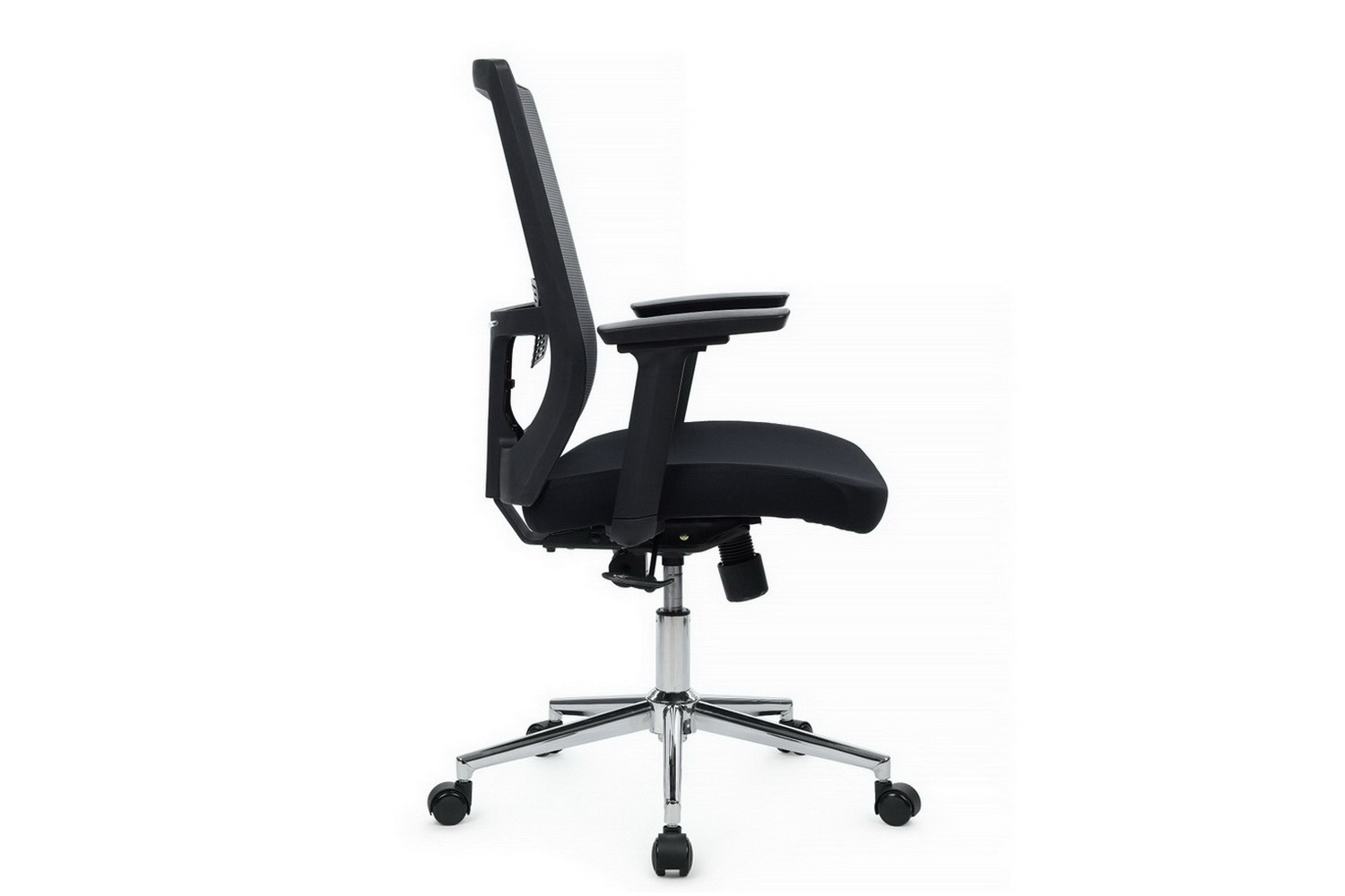 кресло rv chair fix 831e-3d-m3 серая сетка / чёрная ткань фото
