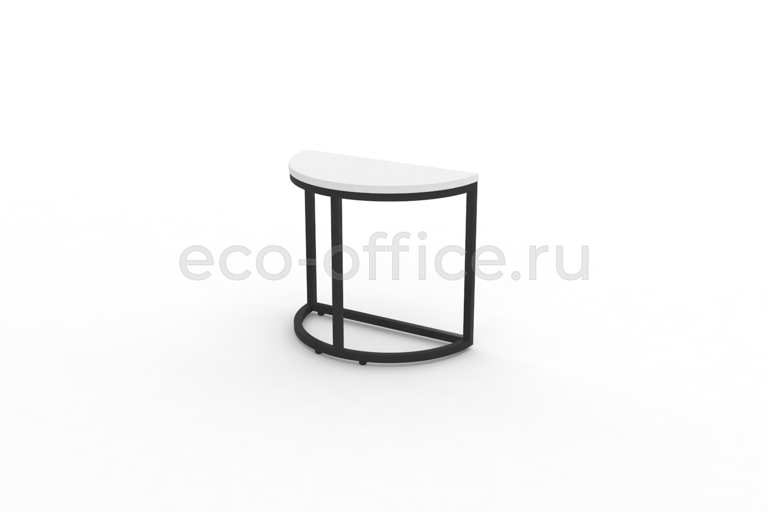 Стол журнальный SLICE-450 Белый Бриллиант / Чёрный металл  стоимость