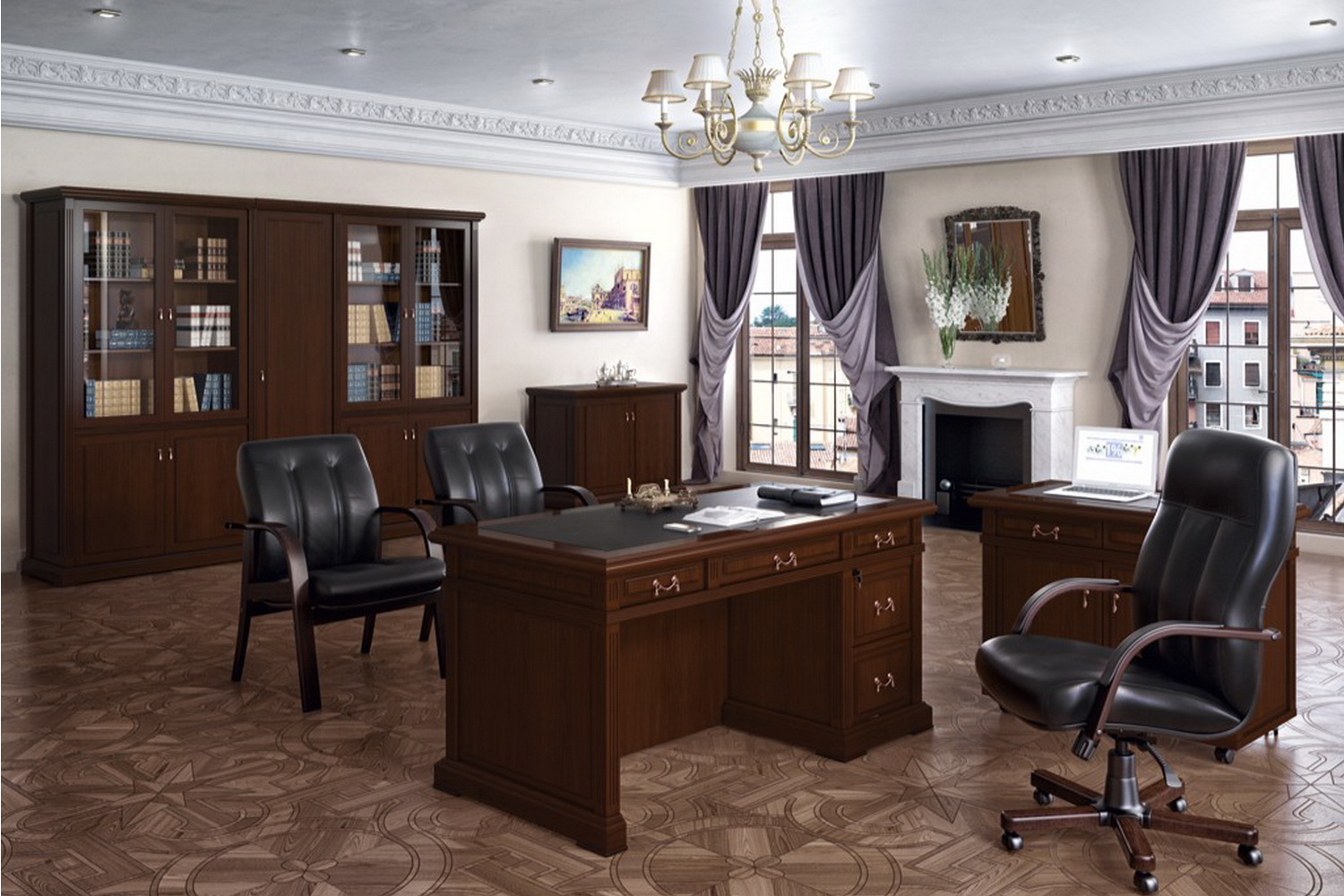 кабинет руководителя ministry дуб шоколад фото