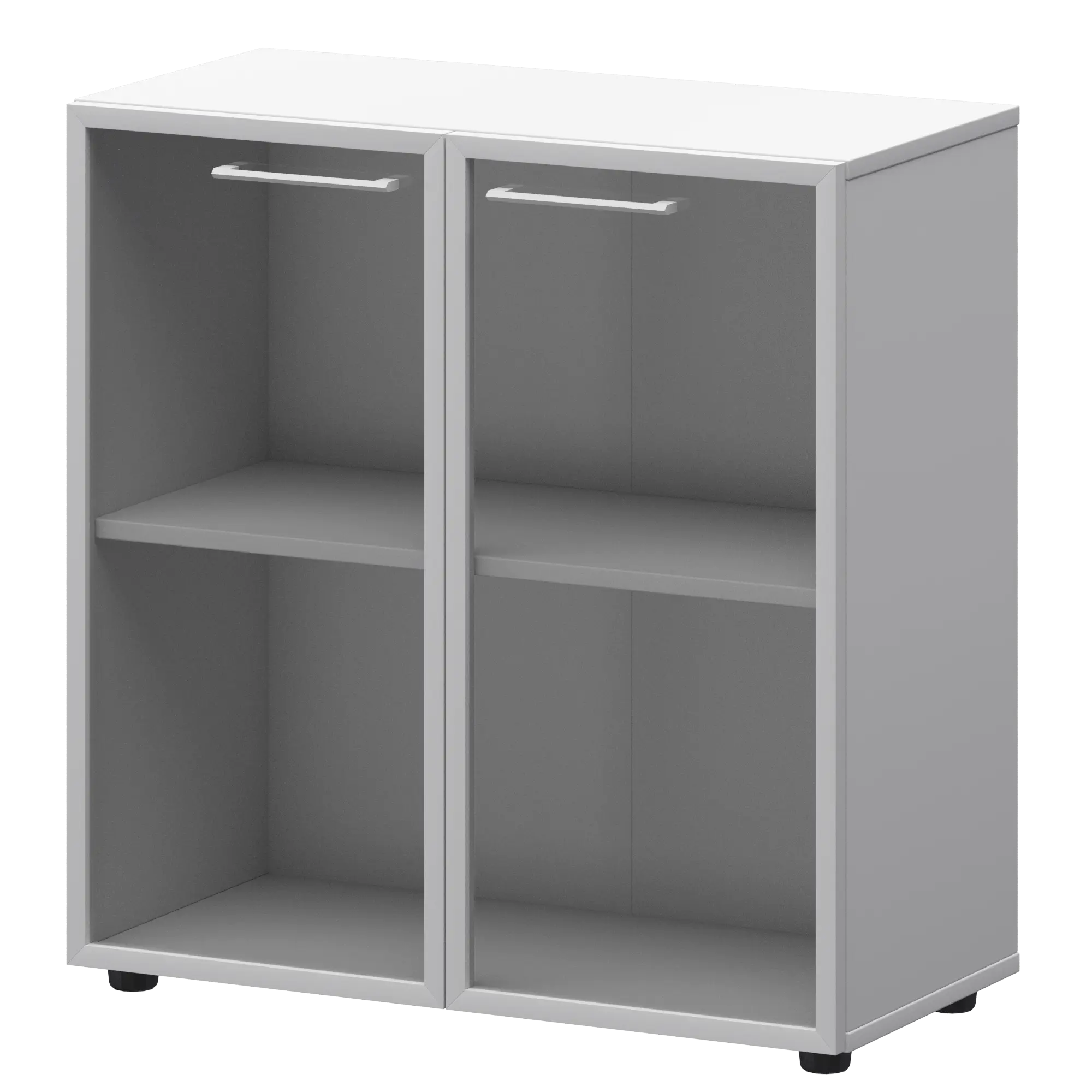 купить шкаф низкий со стеклом в ал. рамке protech смш28rs(б) белый #REGION_NAME_DECLINE#