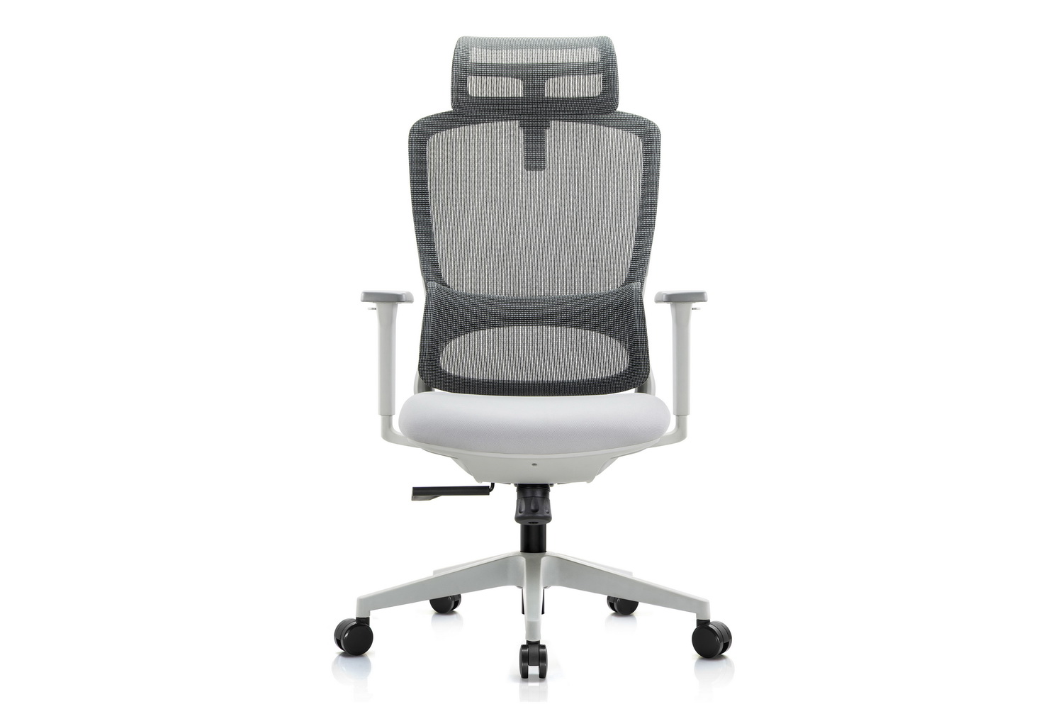 кресло руководителя rv chair skill 6245a-hs серая сетка / серая ткань фото