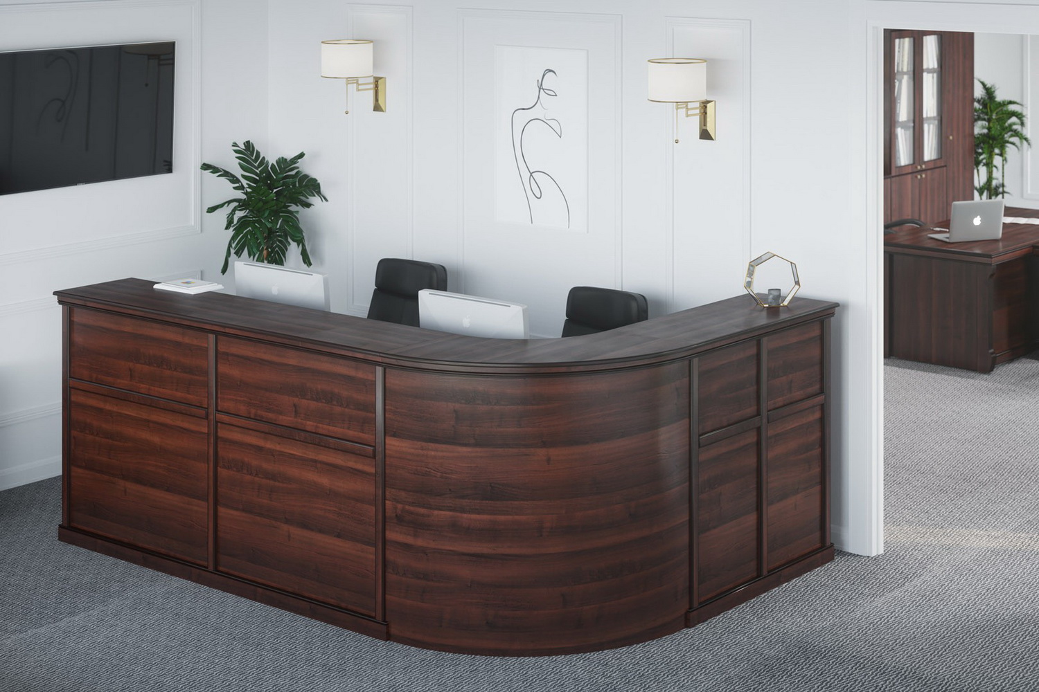 ресепшн bern орех тёмный фото