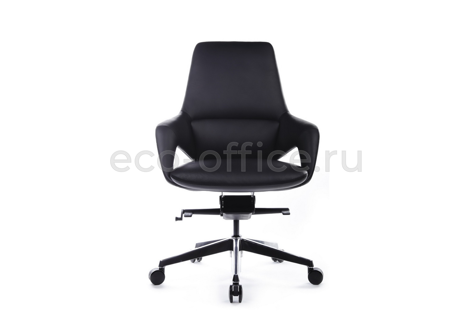 Кресло руководителя RV Design AURA-M FK005-B Чёрная кожа  стоимость