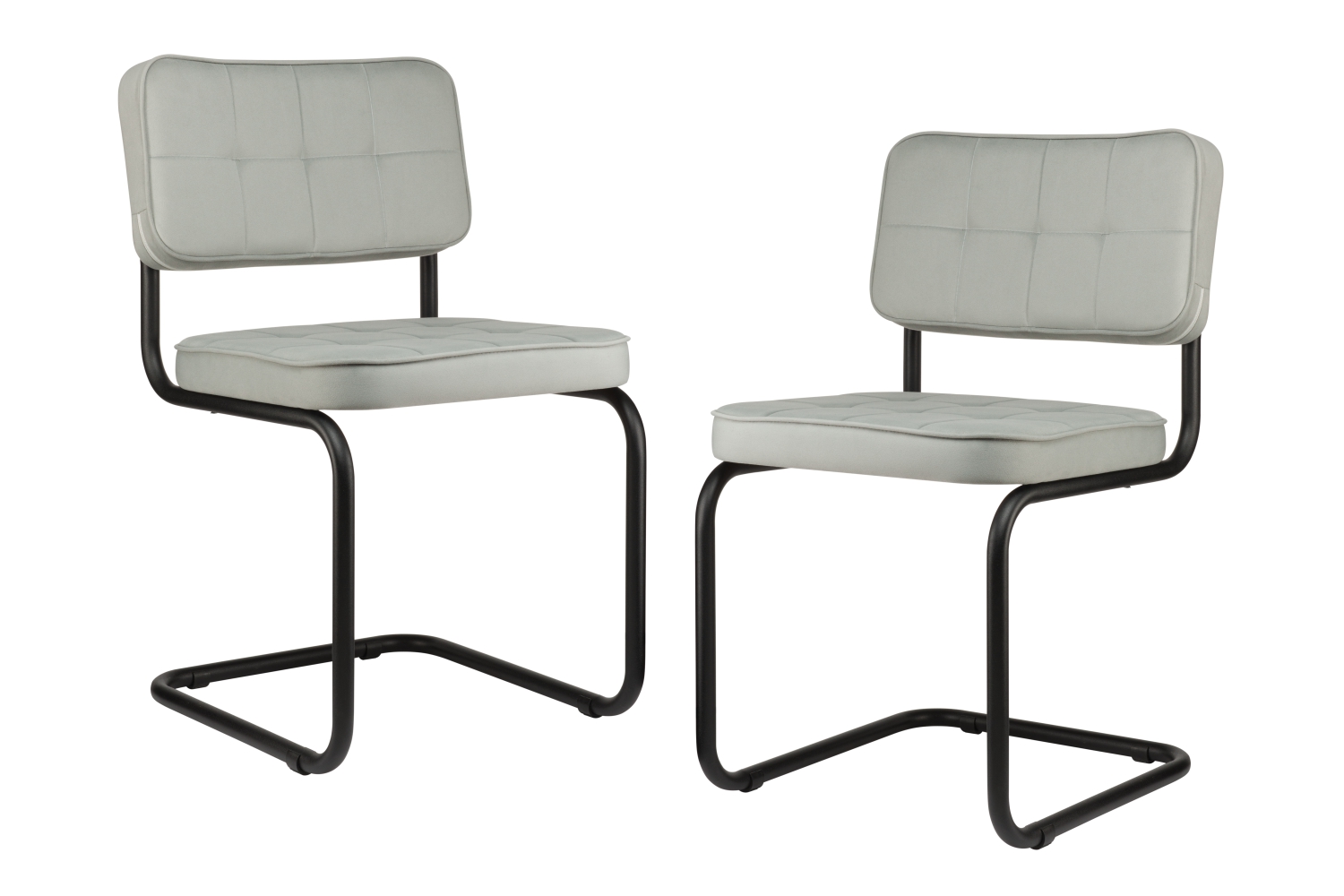 комплект конференц-кресел eco-chair colombo comfort clm-05 серый велюр / чёрный металл фото