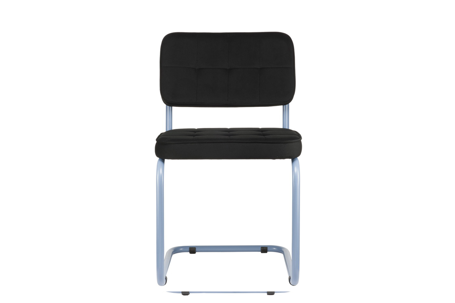комплект конференц-кресел eco-chair colombo comfort clm-05 чёрный велюр / синий пудровый метал металл фото