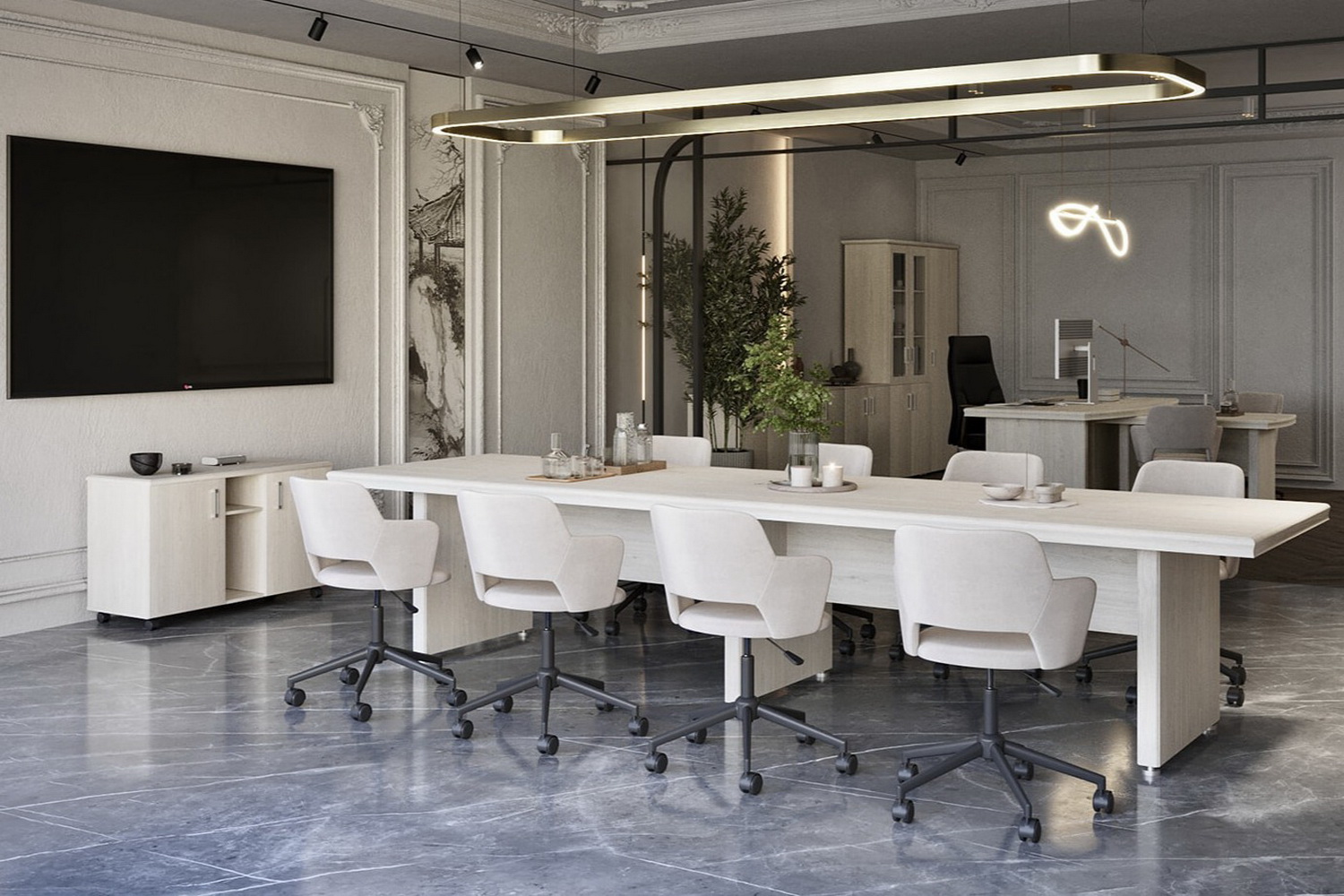 столы для переговоров boston дуб атланта фото