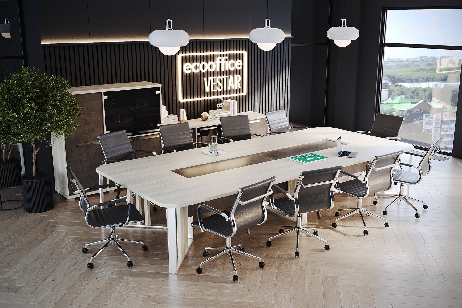 Кабинет руководителя VESTAR Дуб Галифакс / Бетон Чикаго  стоимость