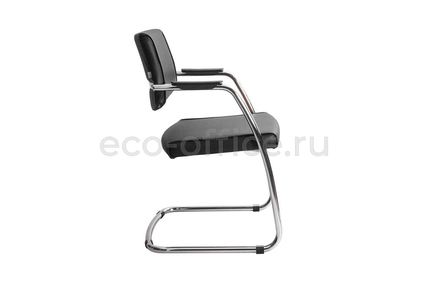 Стул посетителя DELTA PA Chrome 450330-07/V4 Чёрная экокожа  стоимость