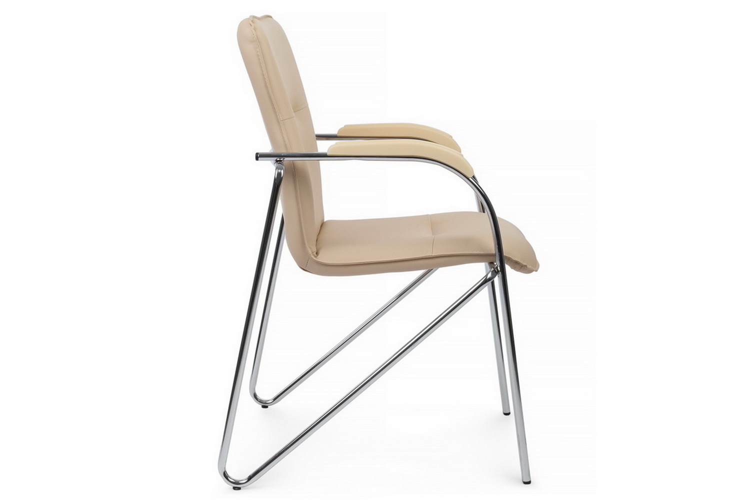конференц-кресло rv chair самба на гальванических опорах smb-03h бежевая экокожа фото