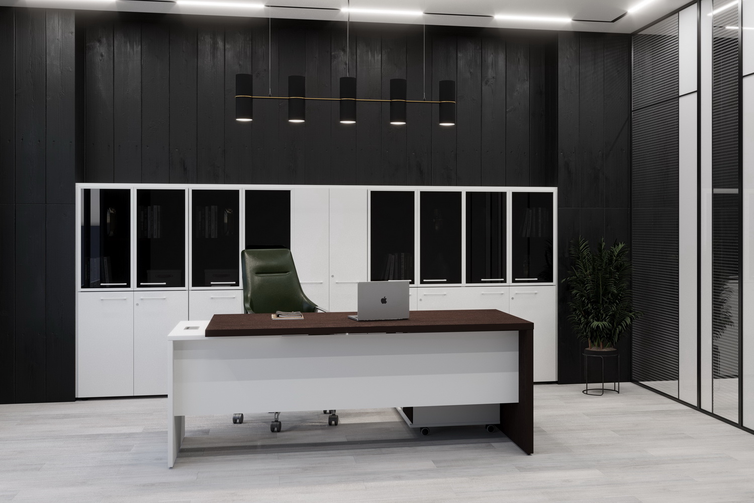 кабинет руководителя кортез дуб венге / белый фото