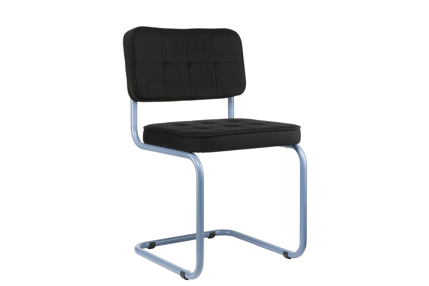 комплект конференц-кресел eco-chair colombo comfort clm-05 чёрный велюр / синий пудровый метал металл фото
