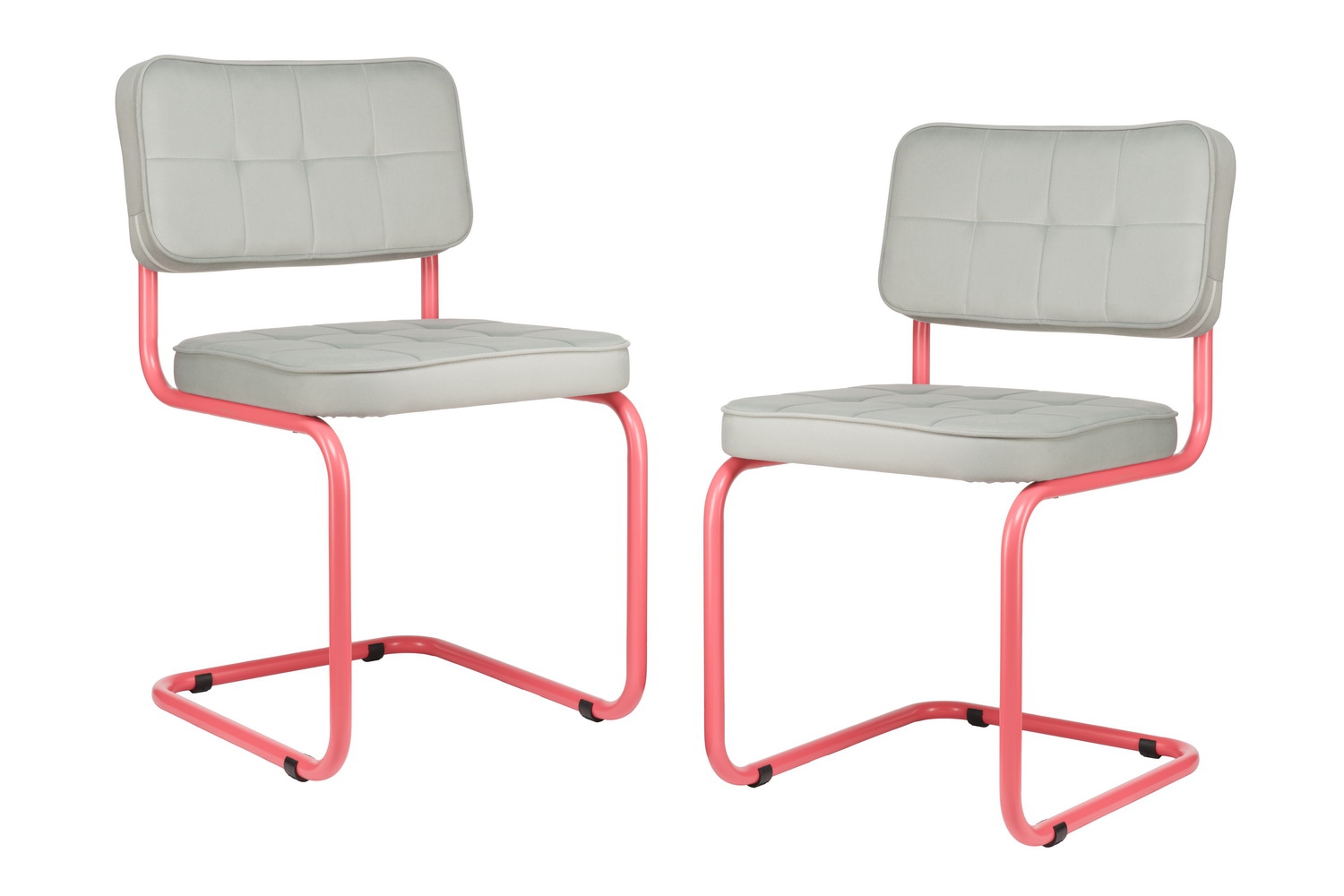 комплект конференц-кресел eco-chair colombo comfort clm-05 серый велюр / винтажная роза металл фото