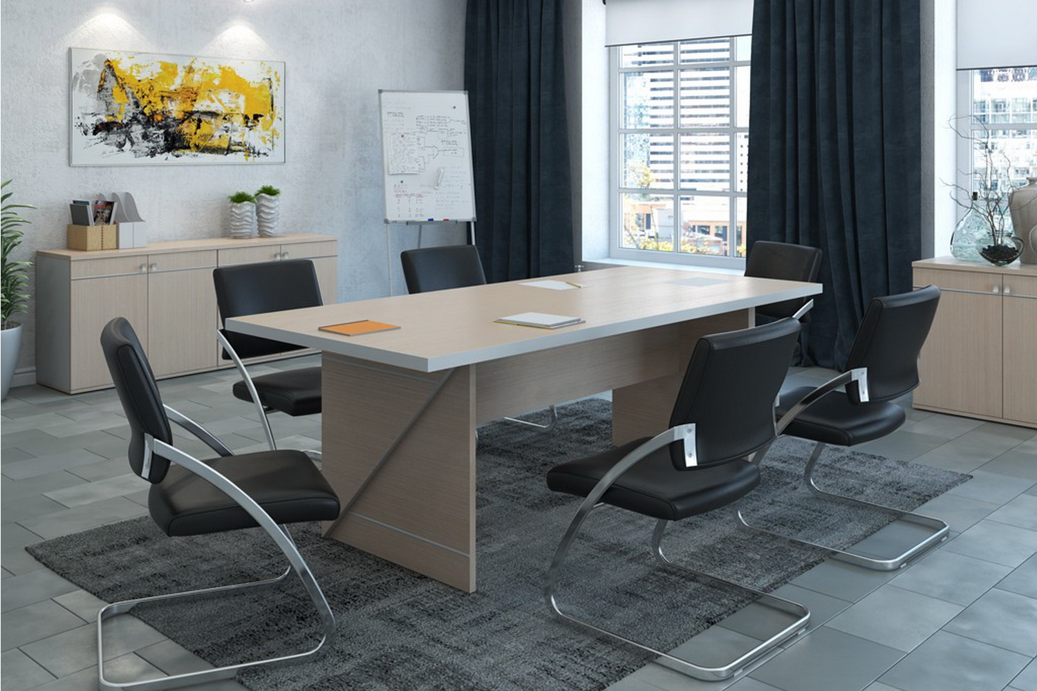 столы для переговоров zoom дуб шамони светлый фото