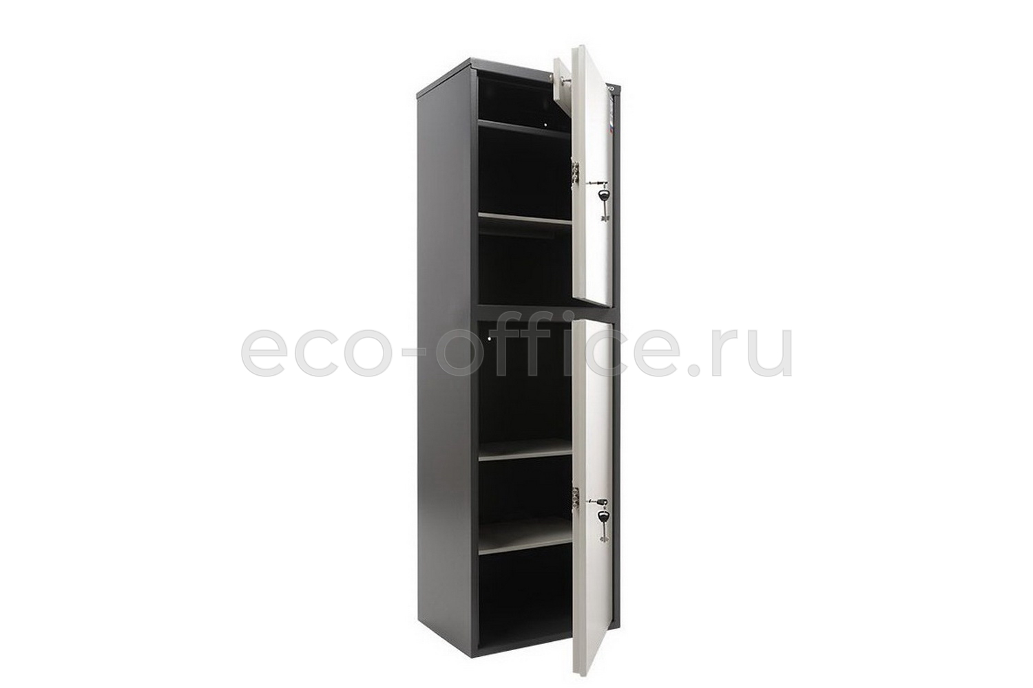 Шкаф бухгалтерский AIKO SL-150/2T Графит (RAL 7024) / Светло-серый (RAL 7038)  стоимость
