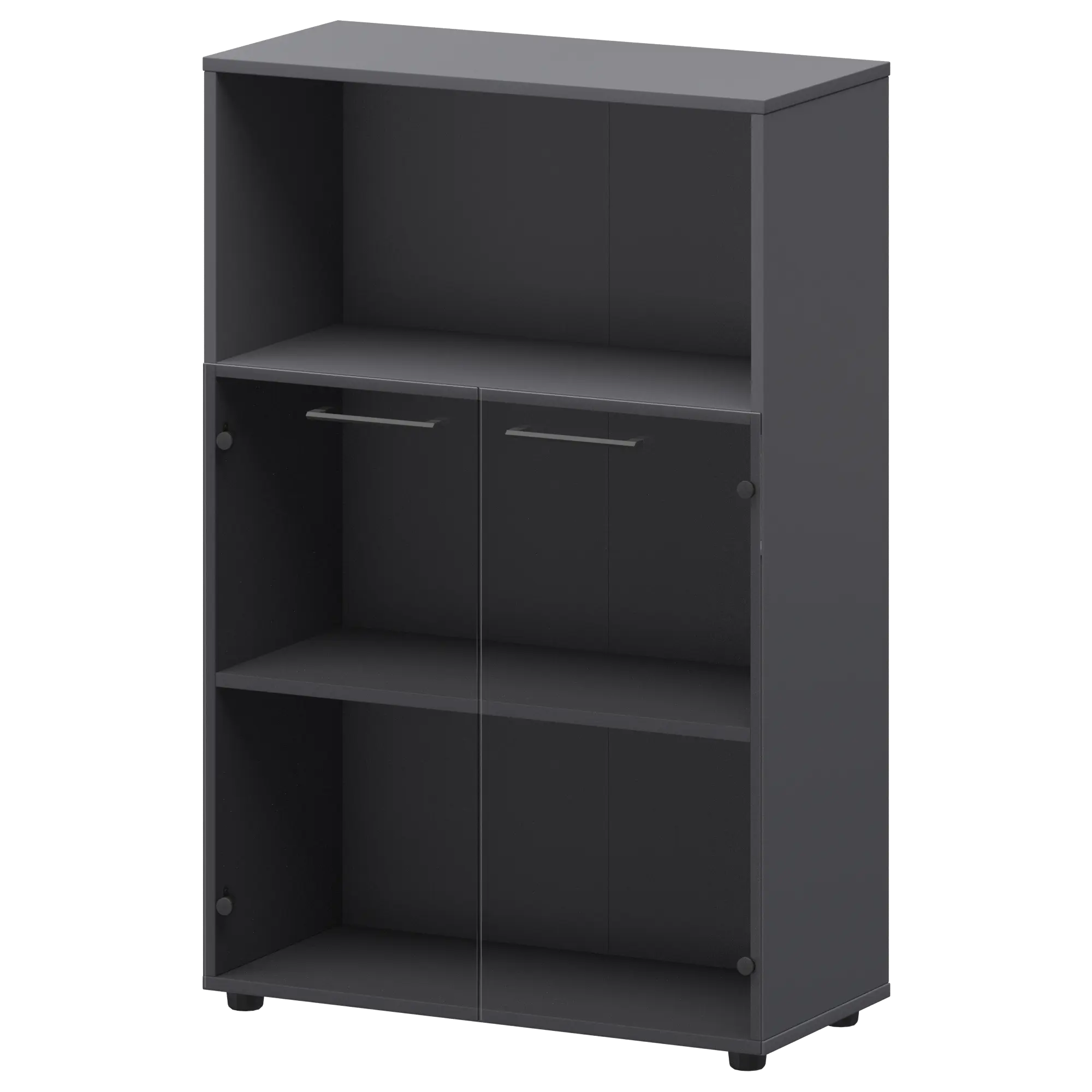 купить шкаф средний с нишей со стеклом protech смш38.28s графит #REGION_NAME_DECLINE#