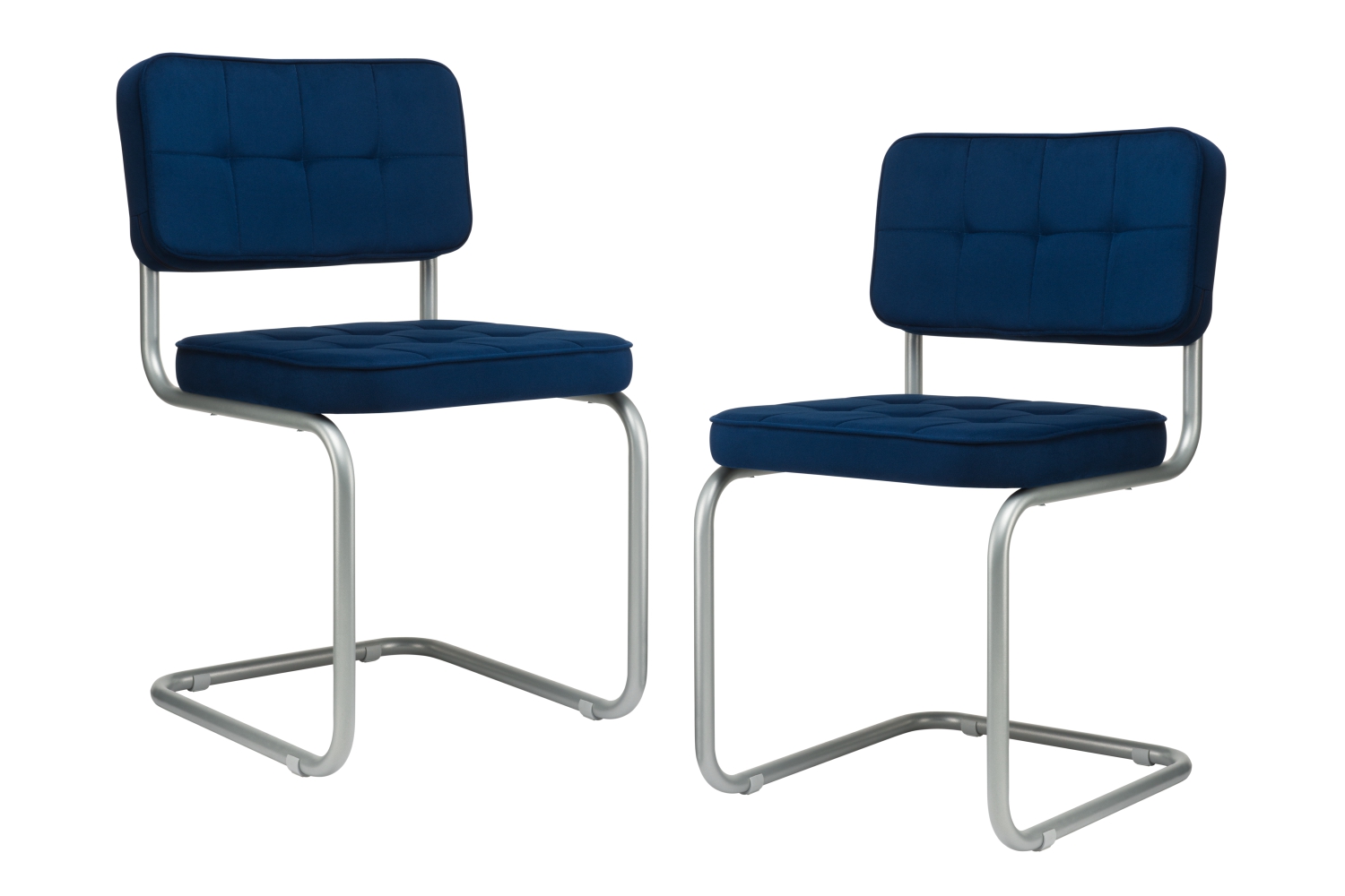 комплект конференц-кресел eco-chair colombo comfort clm-05 синий велюр / серый металл фото