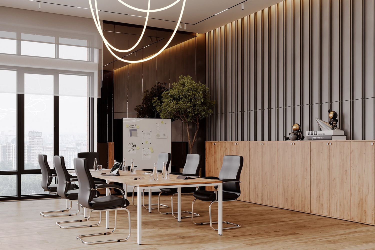 столы для переговоров tess дуб шамони светлый фото