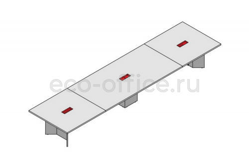 Стол для совещаний модульный L 560 (меламин) ELITE 174130 Light Poplar / Black купить в Москве
