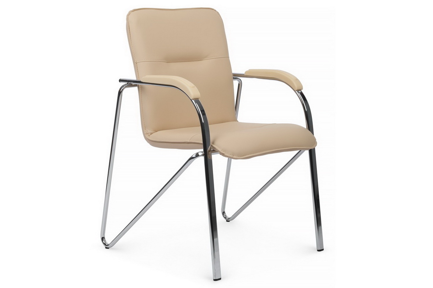 конференц-кресло rv chair самба на гальванических опорах smb-03h бежевая экокожа фото