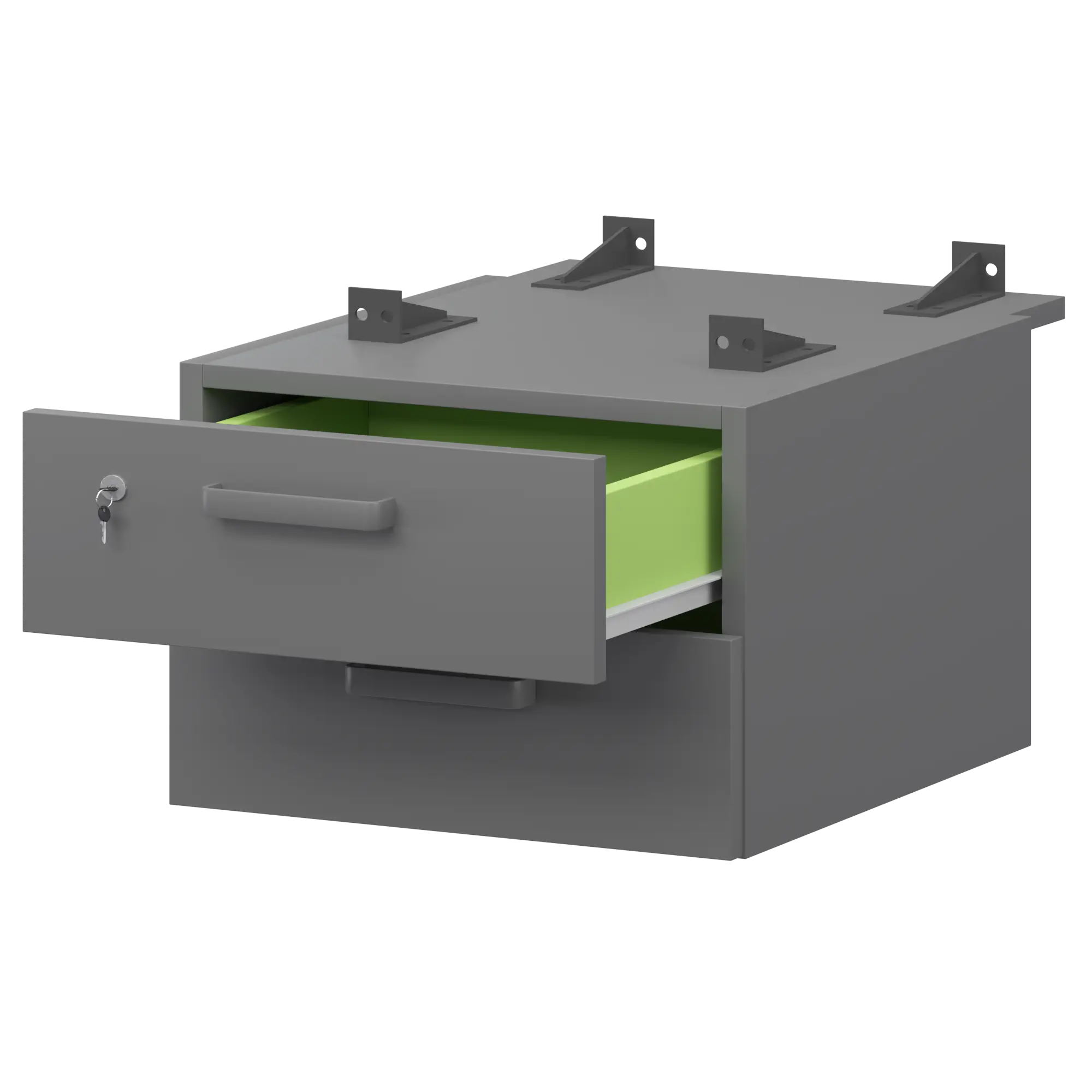 купить тумба подвесная для столов на м/каркасе гл.730 мм protech смт-2пд.73 графит #REGION_NAME_DECLINE#