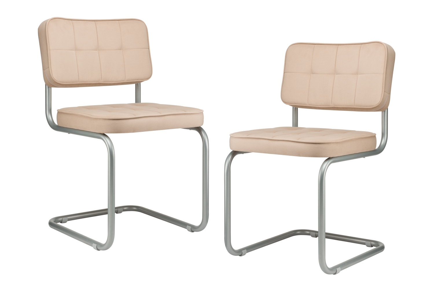 комплект конференц-кресел eco-chair colombo comfort clm-05 бежевый велюр / серый металл фото