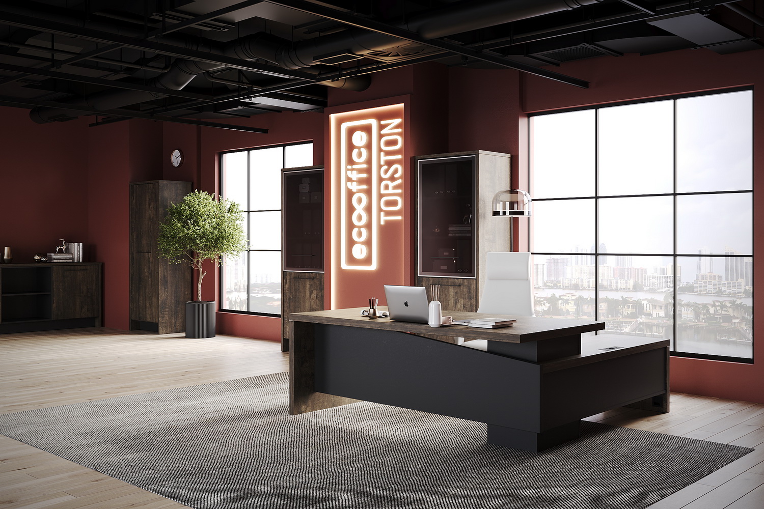 Кабинет руководителя ТОРСТОН Дуб Бунратти / Антрацит  стоимость