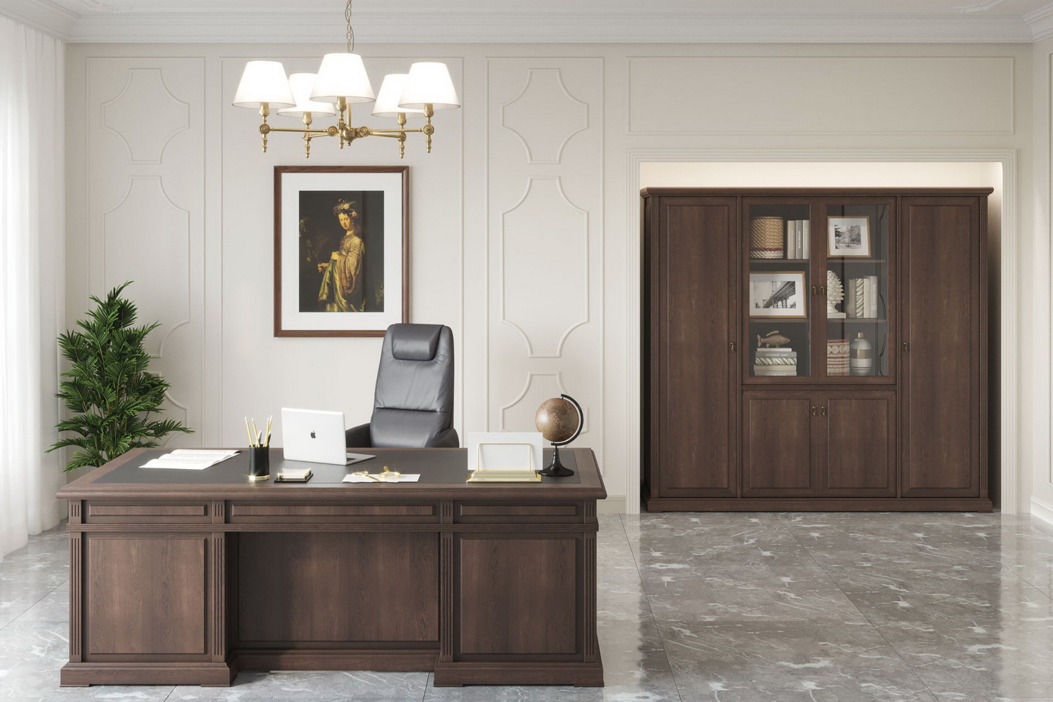 кабинет руководителя ministry дуб шоколад фото