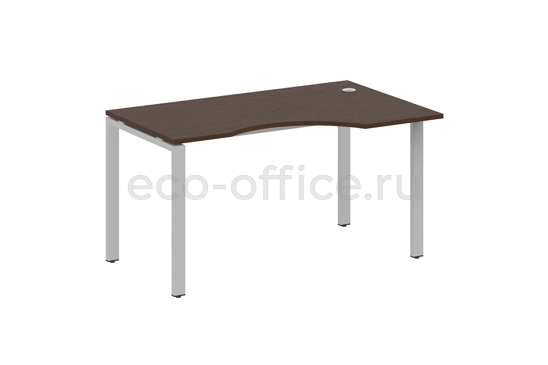 Стол криволинейный правый METAL SYSTEM STYLE БП.СА-2 (R) Венге Цаво / Серый металл  стоимость