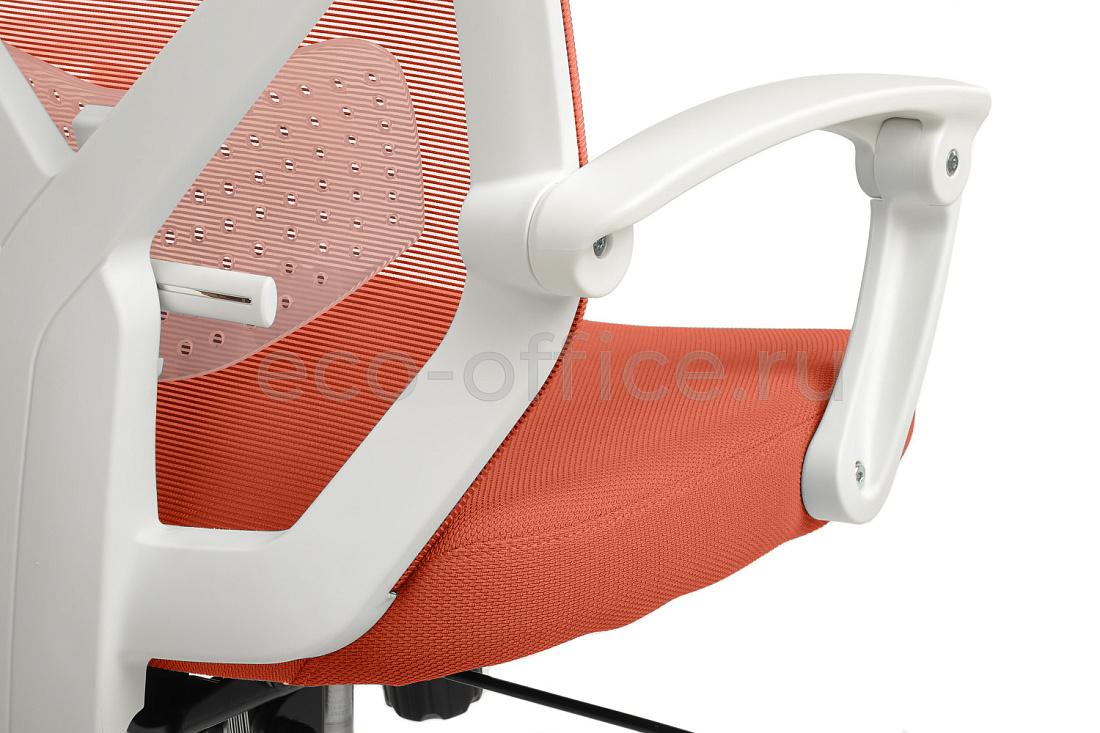 Кресло RV Chair OLIVER W-203 AC Белый пластик / Оранжевая ткань стоимость