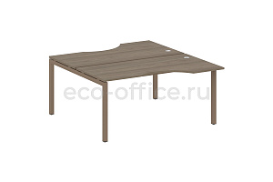 Рабочая станция криволинейная METAL SYSTEM QUATTRO 5x5 50БП.РАС-СА-2.1 Вяз Благородный / Мокко металл фото