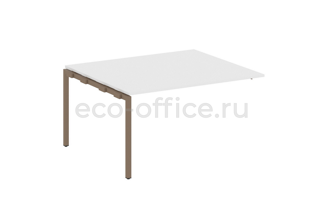 Проходной наборный элемент переговорного стола METAL SYSTEM QUATTRO 4x4 40БП.ППРГ-3 Белый / Мокко металл  стоимость