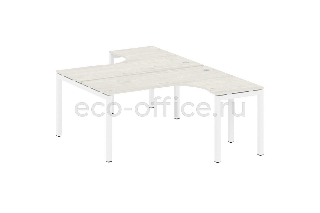 Рабочая станция криволинейная METAL SYSTEM QUATTRO 5x5 50БП.РАС-СА-2.4 Дуб Наварра / Белый металл купить в Москве